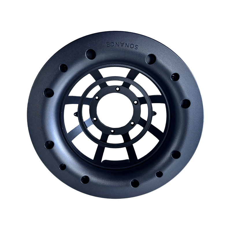 Does an aluminum basin frame improve the structural stability of a speaker unit?